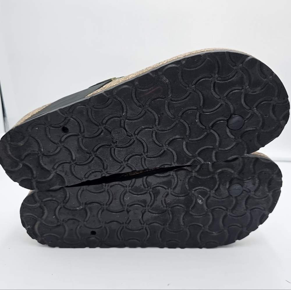 🆕️CL by Laundry Black Cork Wedge Sandals – Size 41 - Picture 3 of 8